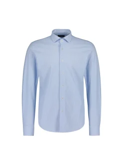 Sinnuu miesten kauluspaita Woven Technical Performance Shirt Stripe, raita vaaleansininen