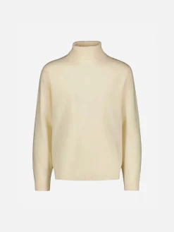 Sinnuu Miesten Neulepoolo ROLLNECK FINE MERINO WOOL MADE IN ITALY Luonnonvalkoinen
