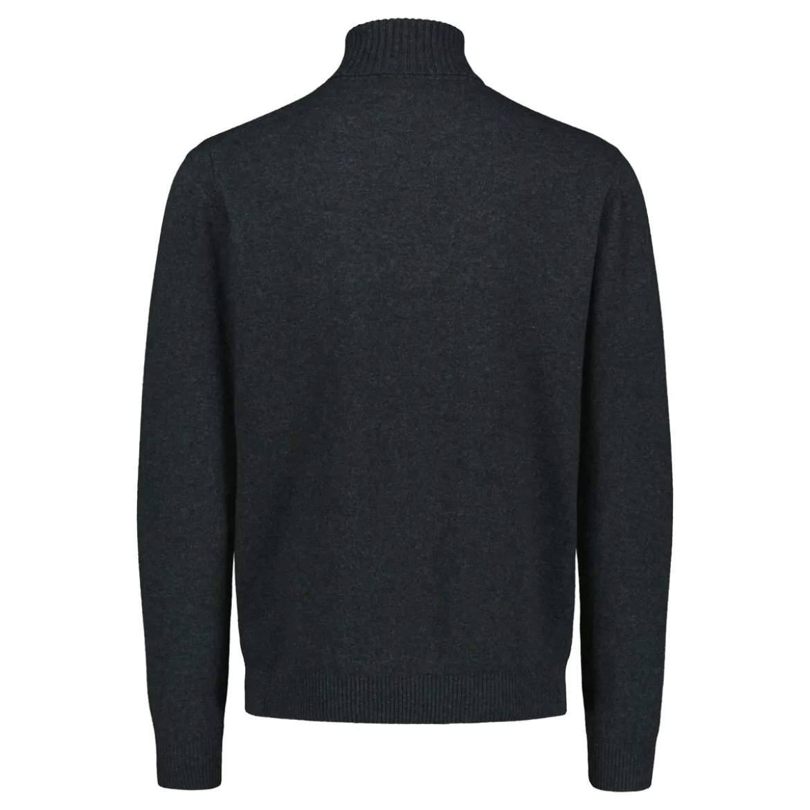 Sinnuu Miesten Neulepoolo ROLLNECK FINE MERINO WOOL MADE IN ITALY tummanharmaa
