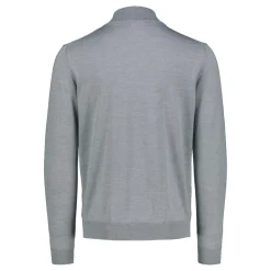 Sinnuu miesten neulepusero Half Zip Merino Wool, harmaa