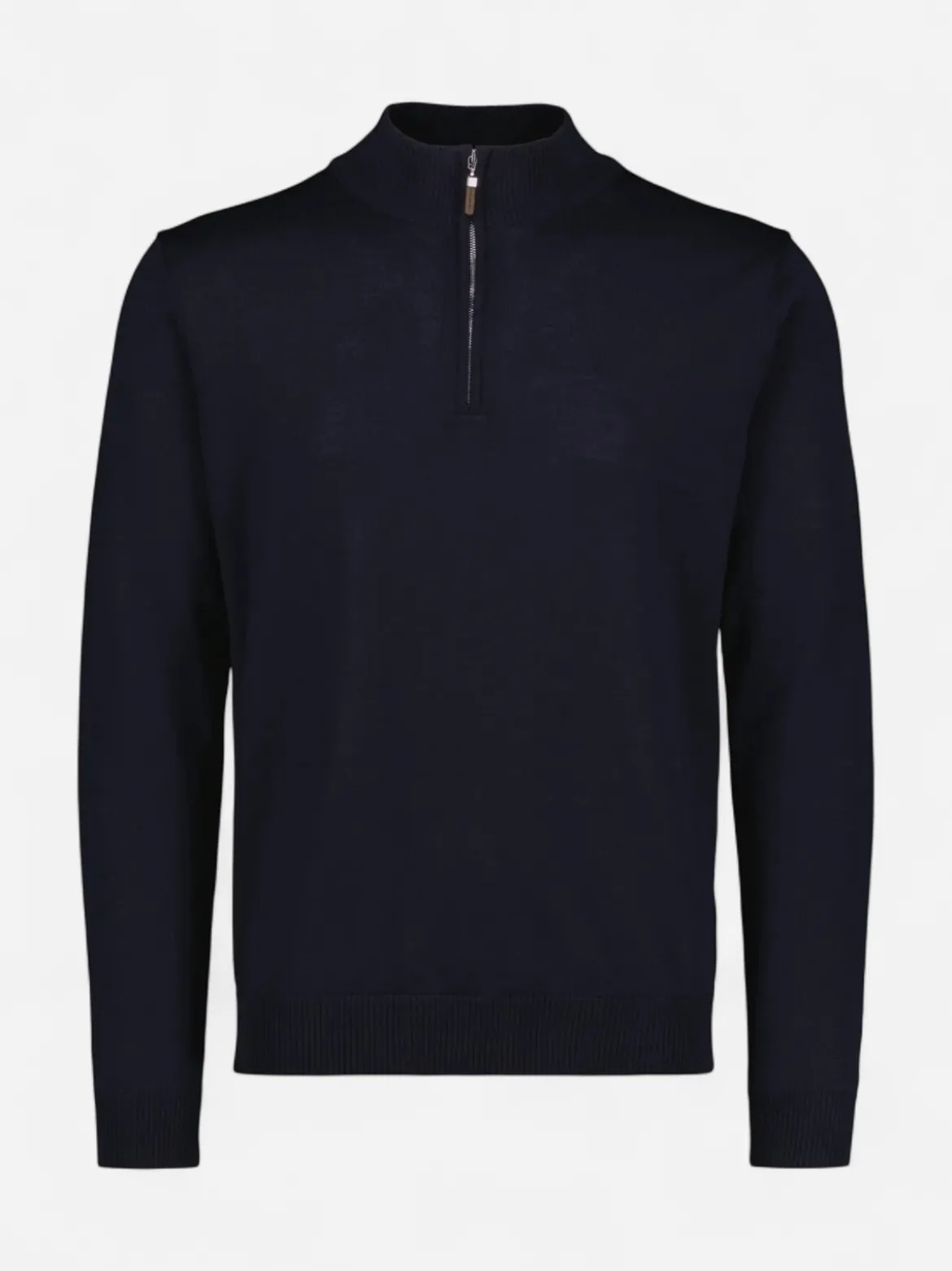 Sinnuu miesten neulepusero Half Zip Merino Wool Made in Italy, tummansininen