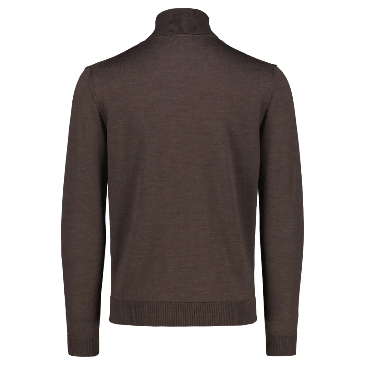 Sinnuu miesten neulepusero Merino Wool Roll Neck, tummanruskea