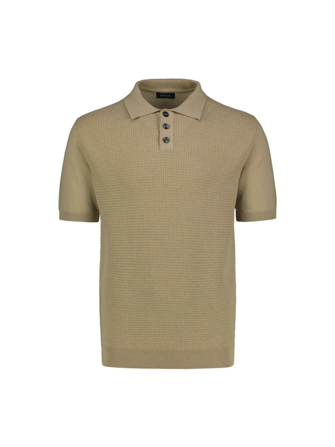 Sinnuu miesten pikeepaita, KNITTED POLO MADE IN ITALY Beige