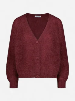 Sinnuu naisten neuletakki Sinnuu Candy Mohair Neuletakki, viininpunainen