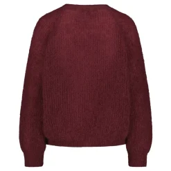 Sinnuu naisten neuletakki Sinnuu Candy Mohair Neuletakki, viininpunainen