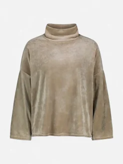 Sinnuu naisten paita Caya Velvet Sweater, vaalea beige
