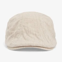 State of wow miesten flatcap, ALFRED SIXPENCE LINEN Luonnonvalkoinen