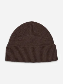 State of wow miesten pipo Elliot Merino Beanie, tummanruskea