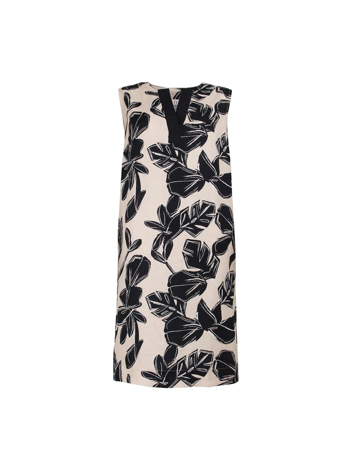 S.T.I mekko Cara Dress, kuosillinen beige