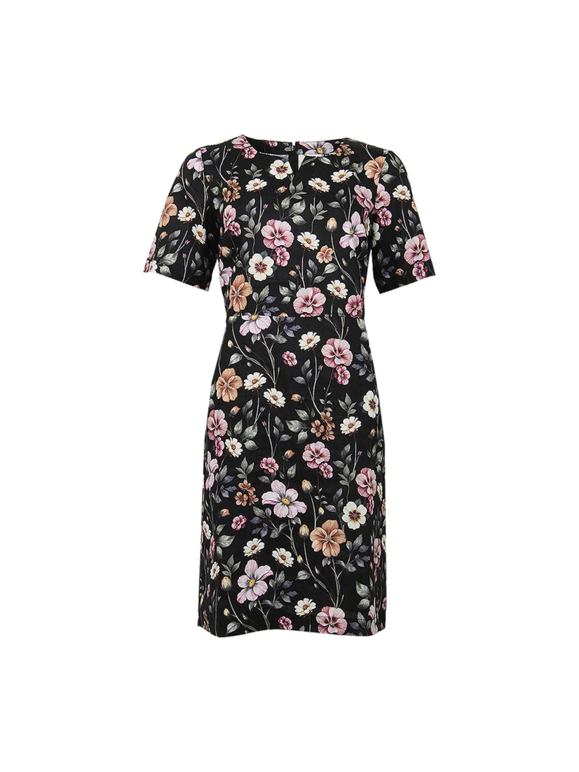 S.T.I Naisten mekko Carenne Print Dress, Musta Kuosi
