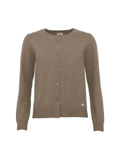 S.T.I naisten neuletakki, MANNA CARDIGAN 58CM Kaakaonruskea