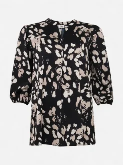 S.T.I naisten pusero Kaidi Tunic Blouse, kuosillinen beige