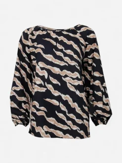 S.T.I naisten pusero Kylie Blouse 70cm, musta kuosi
