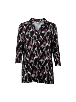 S.T.I naisten tunika, FERRA TRICOT TUNIC 74CM Musta Kuosi