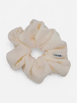 SUI AVA hiusdonitsi Zig Zag Scrunchie, luonnonvalkoinen
