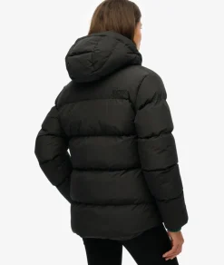 Superdry naisten takki Hooded 5 Baffle Sports Puffer, musta