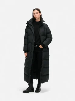 Superdry naisten takki Maxi Longline Puffer Jacket, musta
