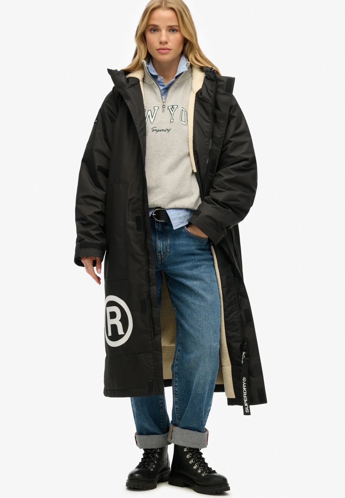 Superdry naisten takki Windbreaker Changing Robe, musta