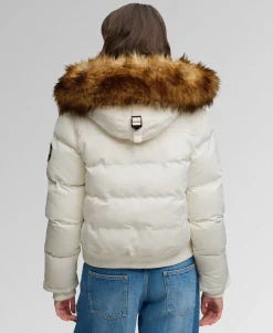 Superdry naisten toppatakki Everest Hooded Bomber, valkoinen