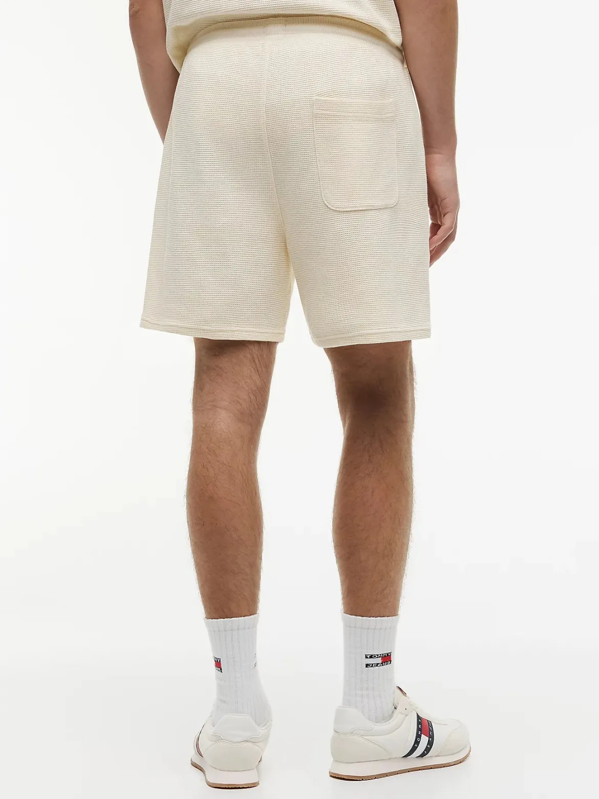 Tommy Jeans miesten collegeshortsit Waffled Beach Short, kerma