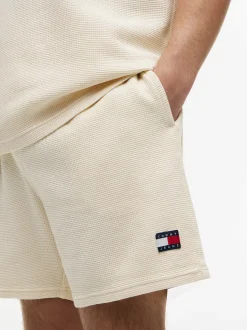 Tommy Jeans miesten collegeshortsit Waffled Beach Short, kerma