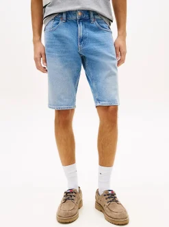 Tommy Jeans miesten farkkushortsit Ronnie Short BJ8131, sininen indigo