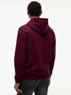 Tommy Jeans miesten huppari Linear Logo Hoodie, viininpunainen