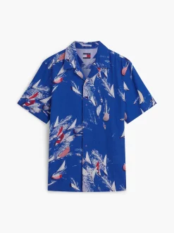 Tommy Jeans miesten kauluspaita Regular, sininen kuosi