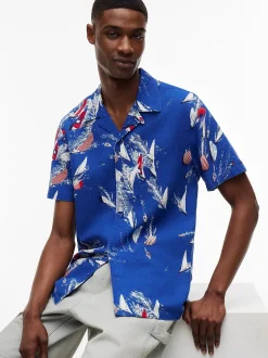 Tommy Jeans miesten kauluspaita Regular, sininen kuosi