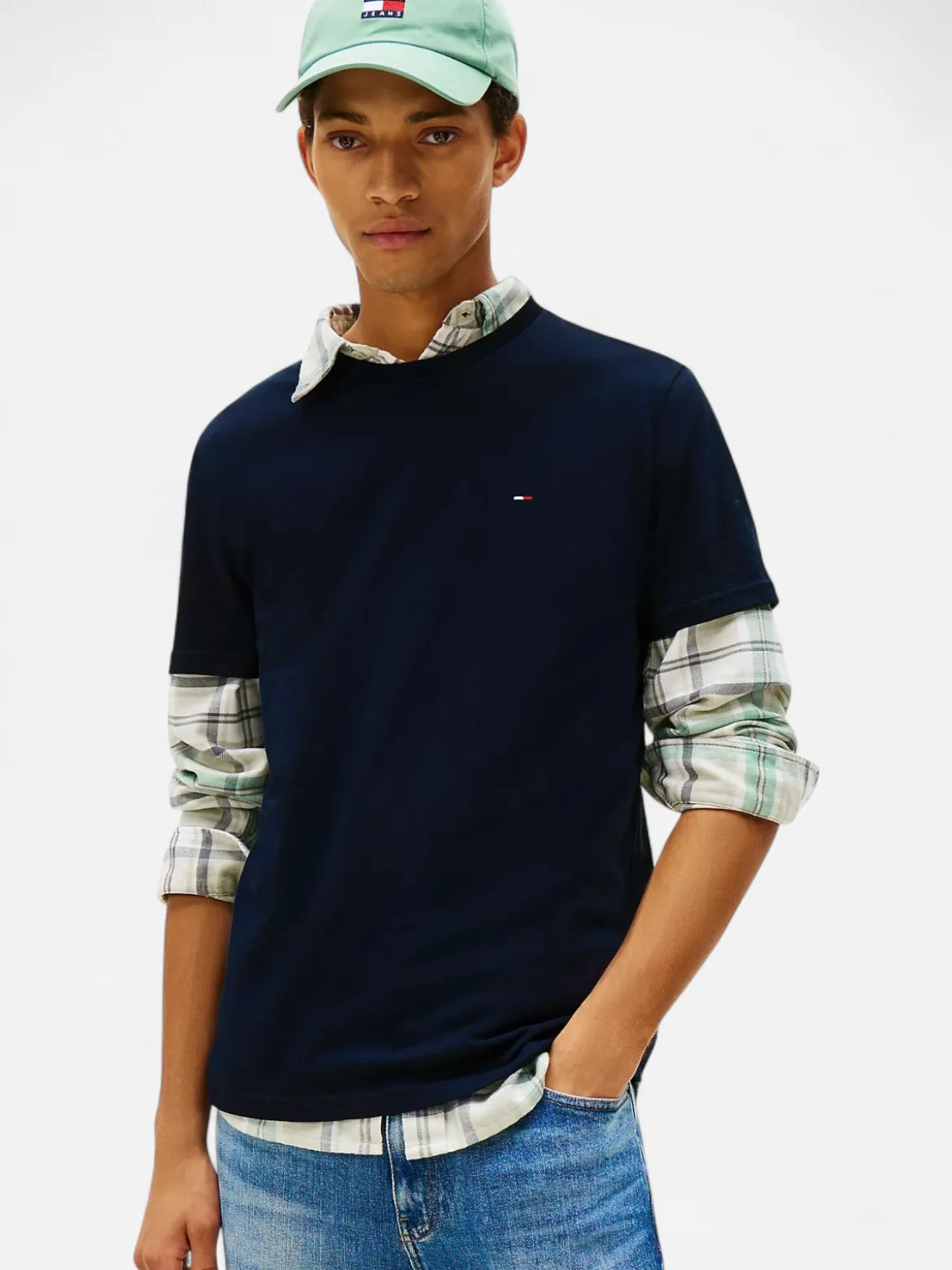 Tommy Jeans miesten t-paita K TJM XSLIM Tee Ext, tummansininen