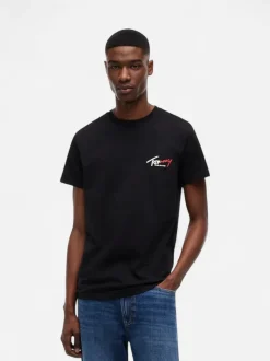 Tommy Jeans miesten T-paita Signature Logo, musta