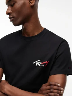 Tommy Jeans miesten T-paita Signature Logo, musta