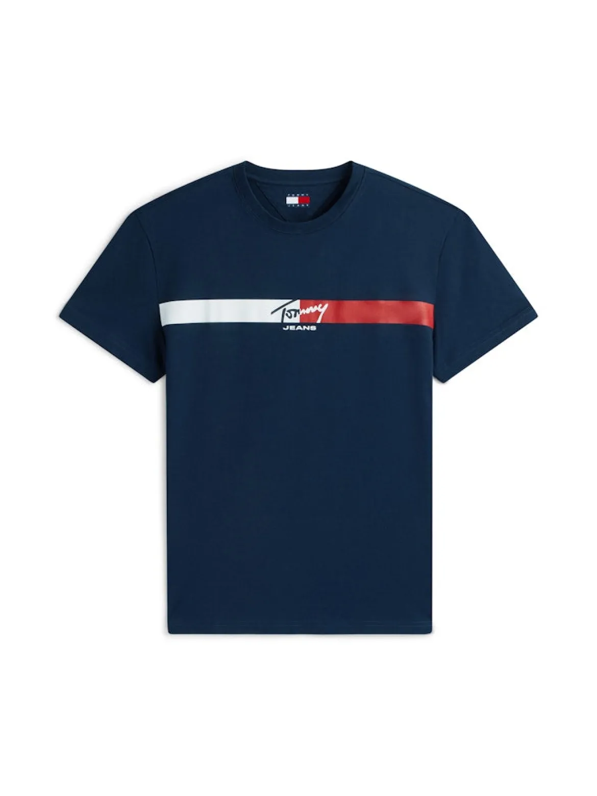 Tommy Jeans miesten t-paita TJM REG SIGNATURE STRIPE T EXT, tummansininen