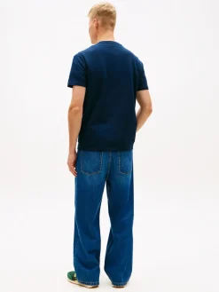 Tommy Jeans miesten t-paita TJM REG SIGNATURE STRIPE T EXT, tummansininen