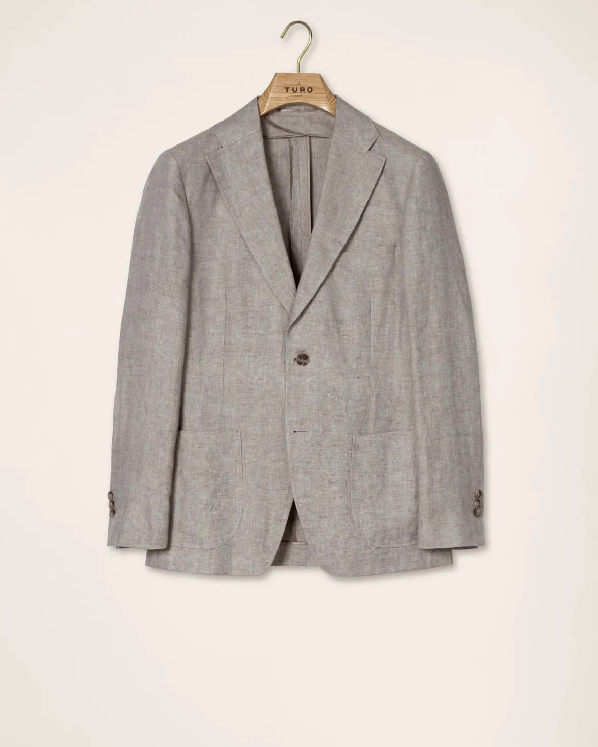 Turo irtotakki Bilbao HL Modern Fit Linen Jacket, ruskea