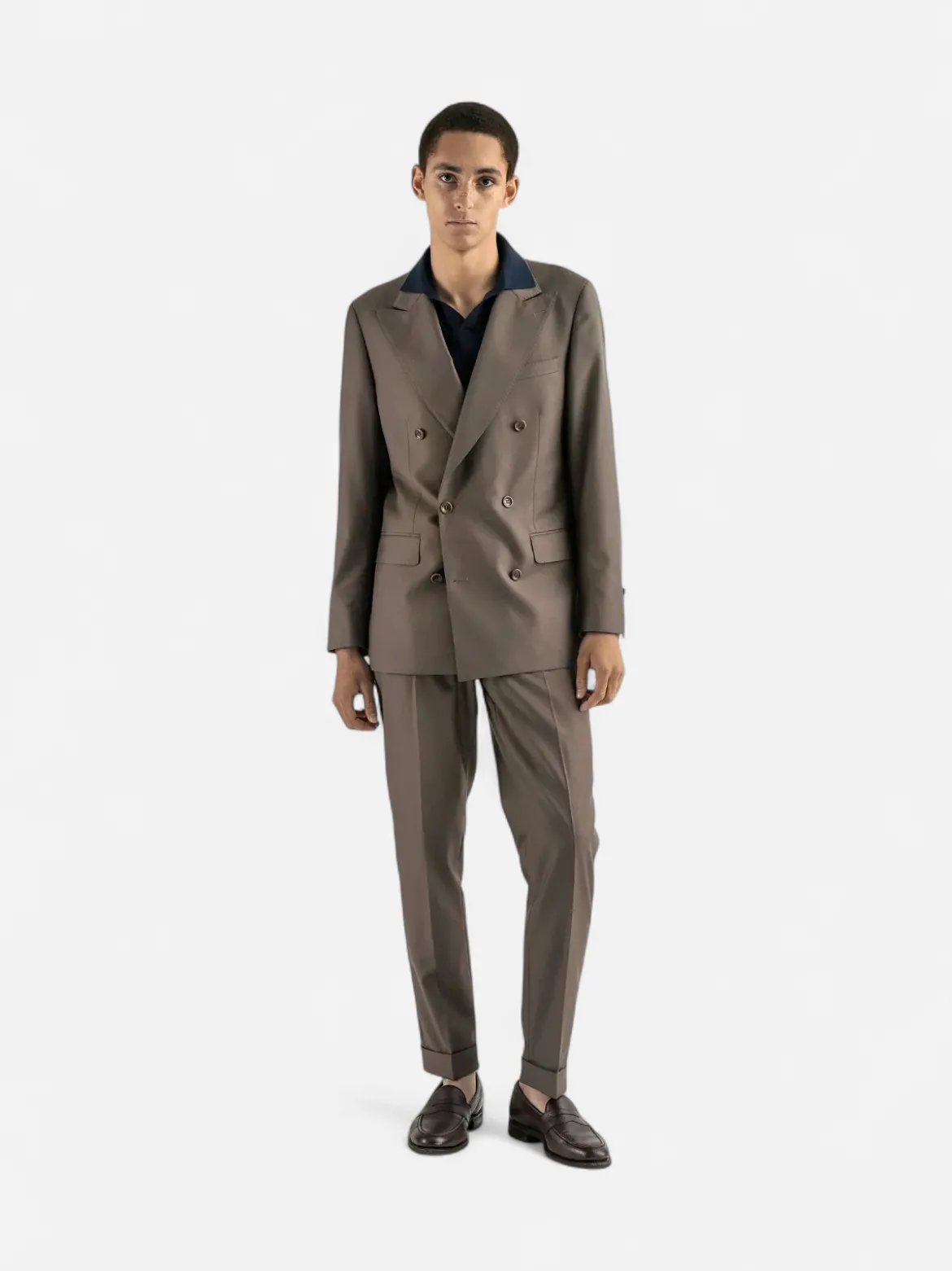 Turo irtotakki Jan Double Brested Jacket Vitale, ruskea