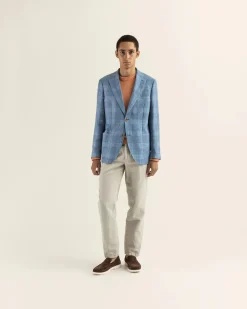 Turo miesten bleiseri Buffalo Half-Lined MF Jacket Marzotto, vaaleansininen