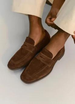 Vagabond miesten kengät, TROY SUEDE LOAFER Keskiruskea