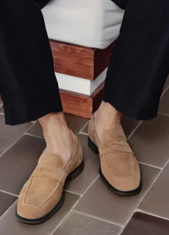 Vagabond miesten loaferit Troy Suede Loafer, vaalea beige
