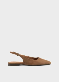 Vagabond naisten ballerinat Delia Suede, konjakinruskea