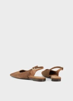 Vagabond naisten ballerinat Delia Suede, konjakinruskea