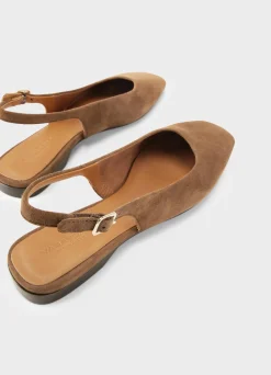 Vagabond naisten ballerinat Delia Suede, konjakinruskea