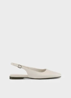 Vagabond naisten ballerinat Delia Leather, luonnonvalkoinen