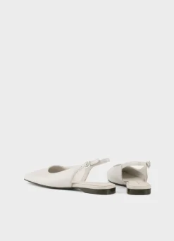 Vagabond naisten ballerinat Delia Leather, luonnonvalkoinen