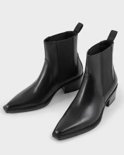 Vagabond naisten nilkkurit Kelsey Pointed Toe Chelsea Ankle Boot, musta