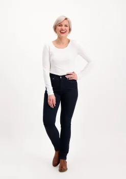 Very Nice Naisten Farkut, Suzie 8411 Slim Fit Tummansininen
