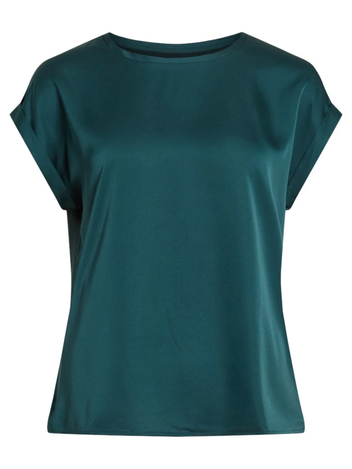 Vila lyhythihainen toppi, VIELLETTE S/S SATIN TOP Ponderosa Pine