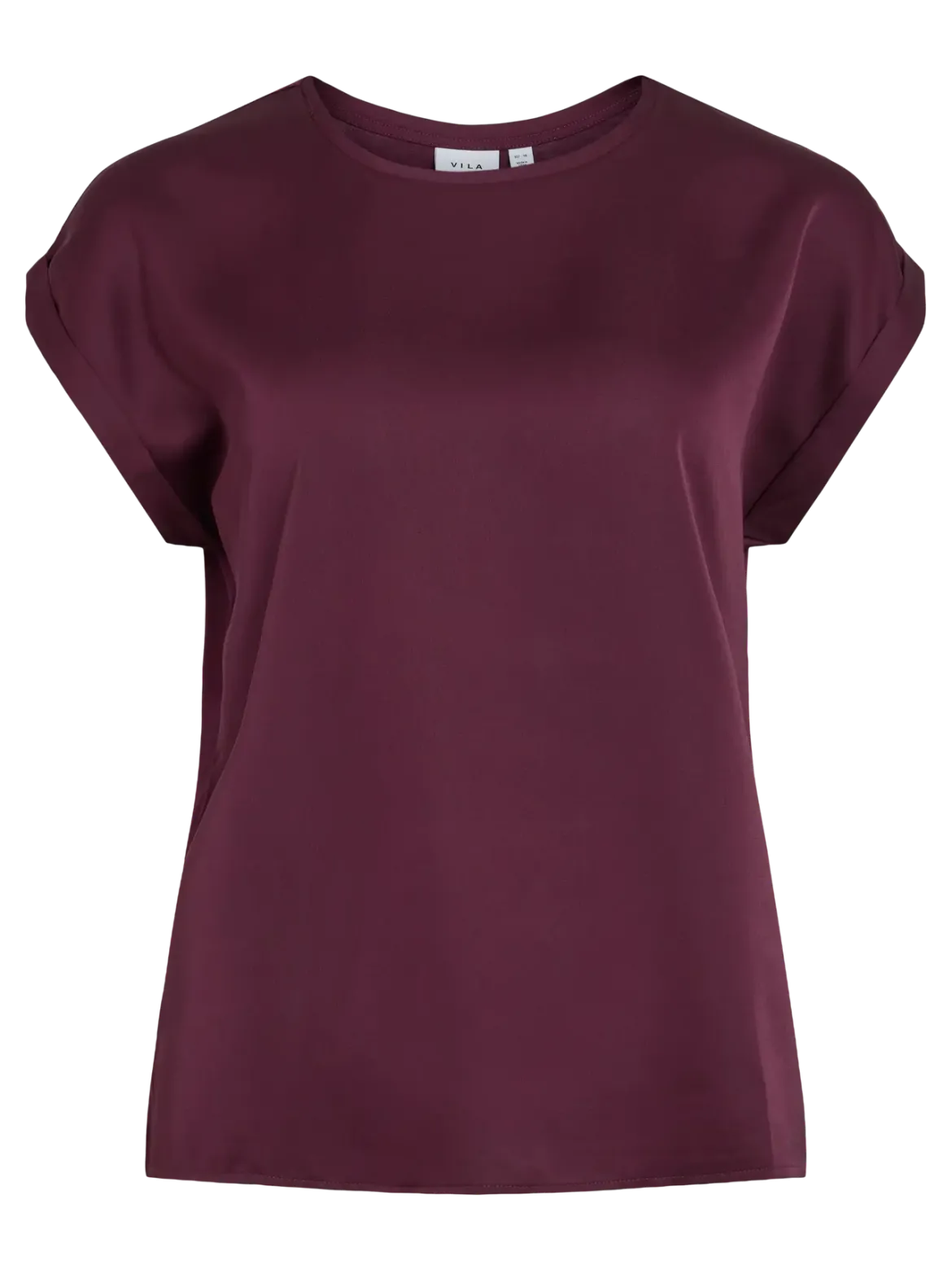 Vila lyhythihainen toppi, VIELLETTE S/S SATIN TOP Fig
