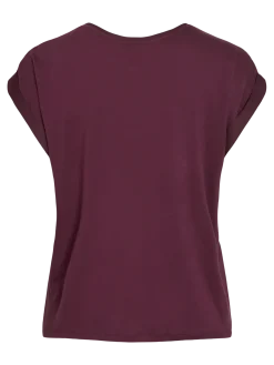 Vila lyhythihainen toppi, VIELLETTE S/S SATIN TOP Fig