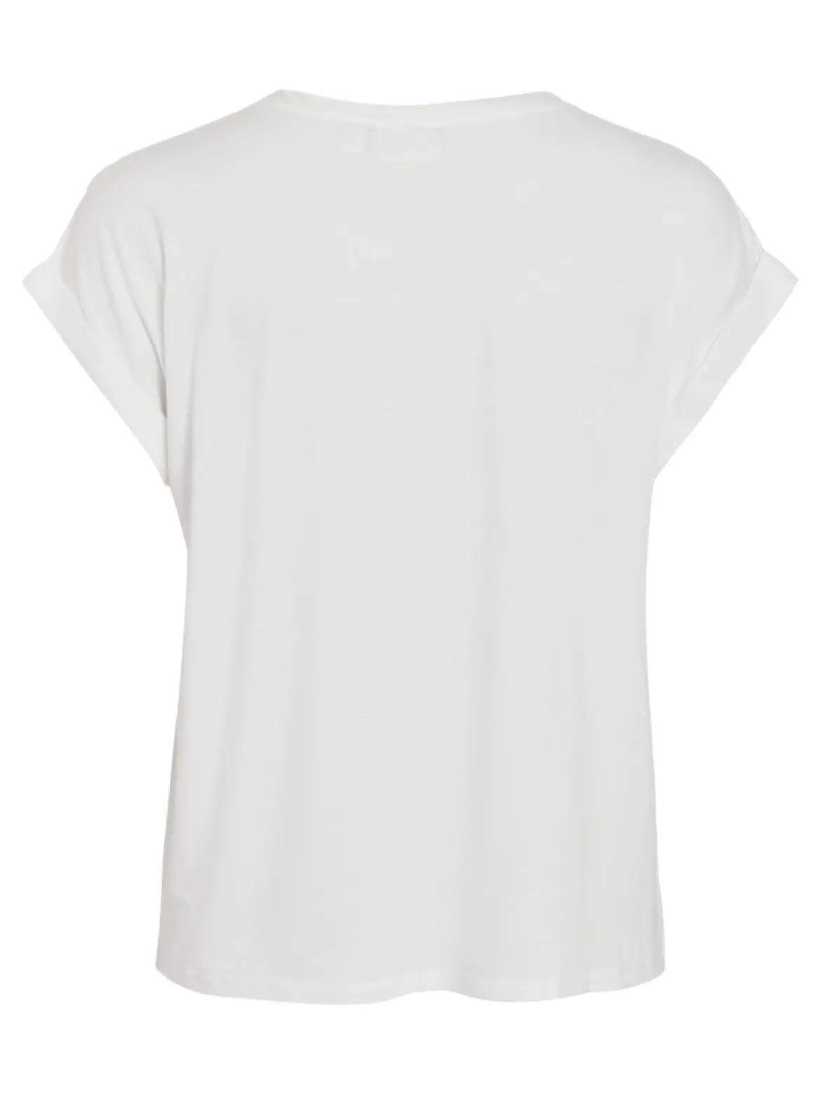 Vila lyhythihainen toppi, VIELLETTE S/S SATIN TOP Snow White